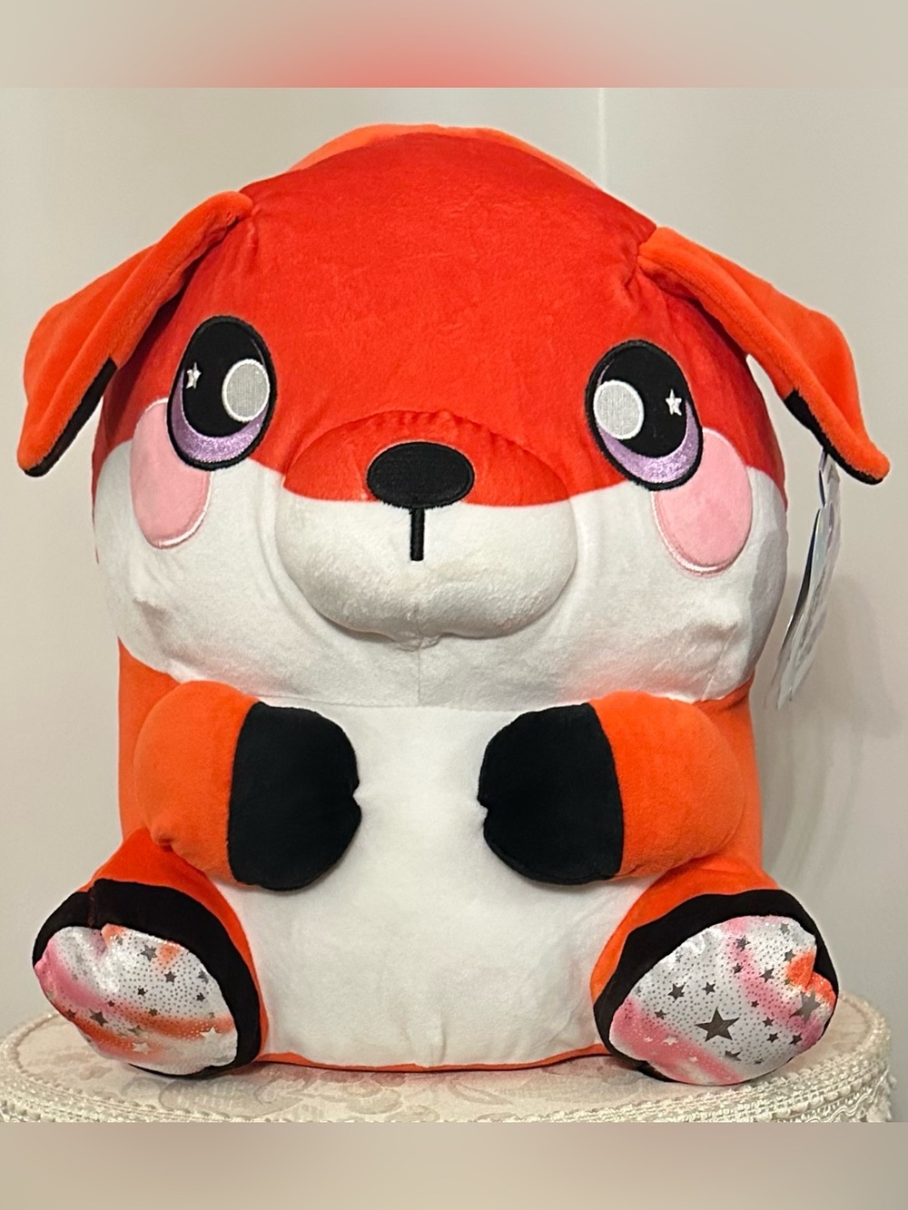 Plush Red-Orange and White Cute Fox Stuffed Animal